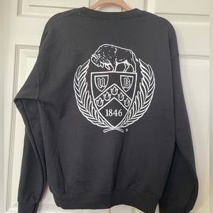 University at Buffalo | School of Law Black crew Sweatshirt Size Large